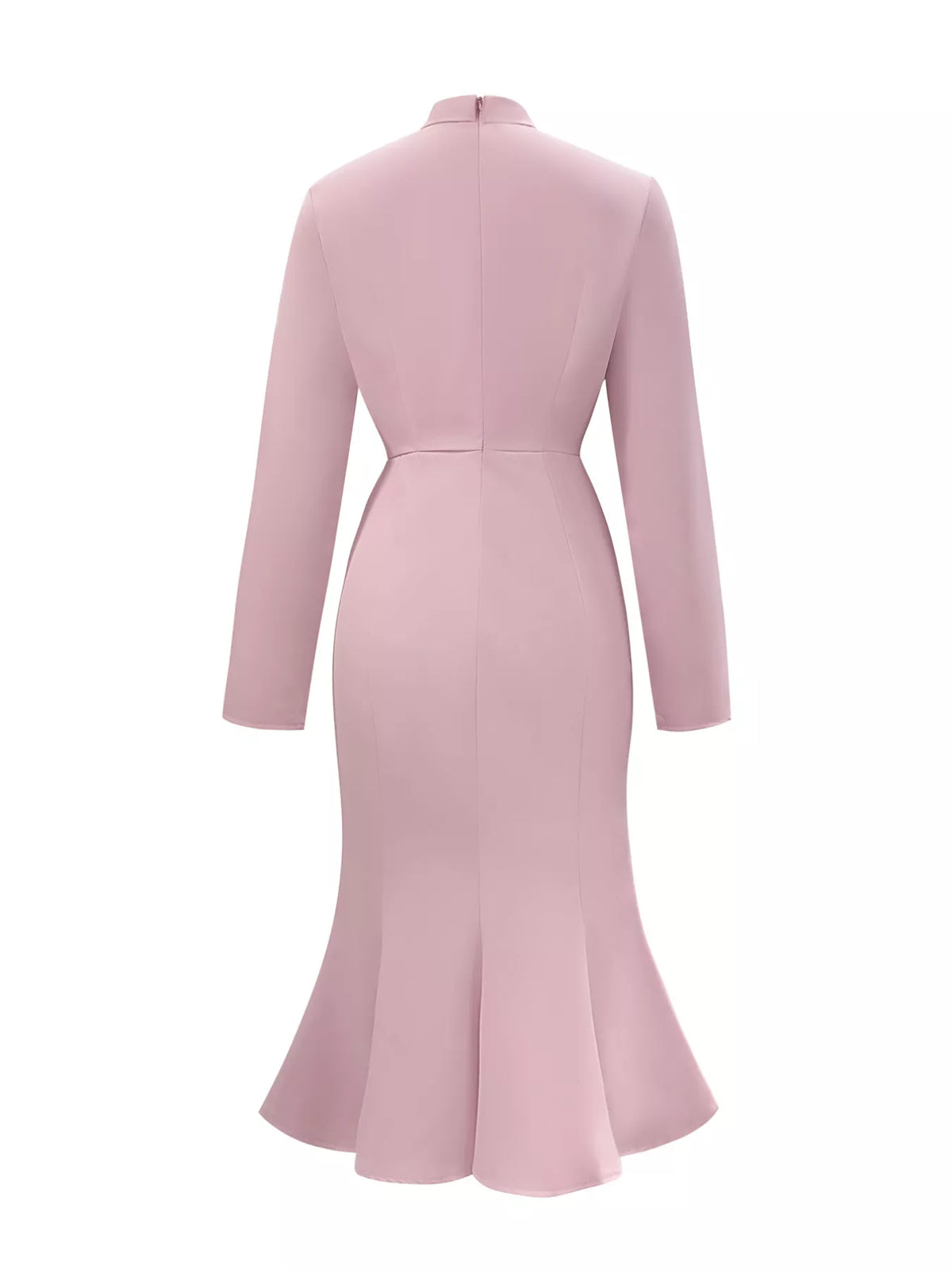 Bow-Knot Long Sleeve Mermaid Dress
