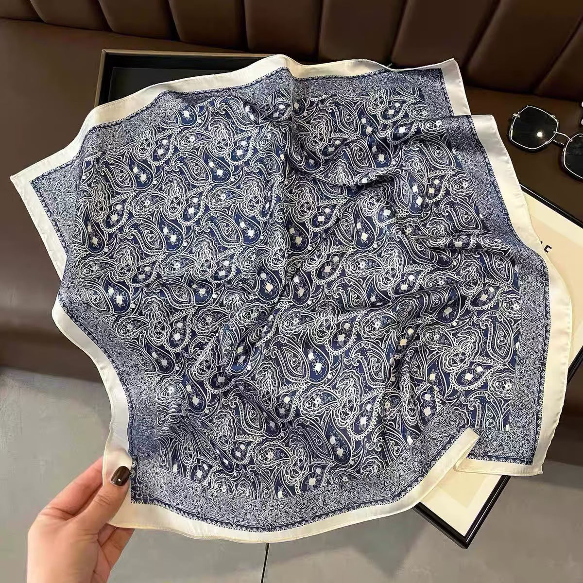 Square Scarf Womens Fashionable Small Neckerchief 70cm