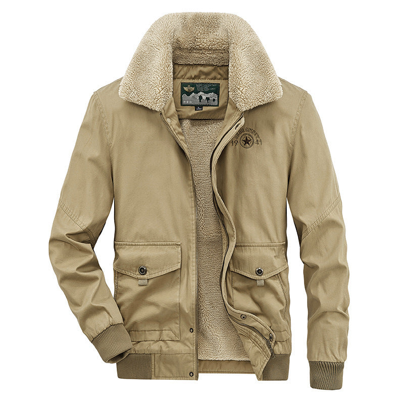 Multi-pocket Casual Cotton Jacket For Young And Middle-aged Adults
