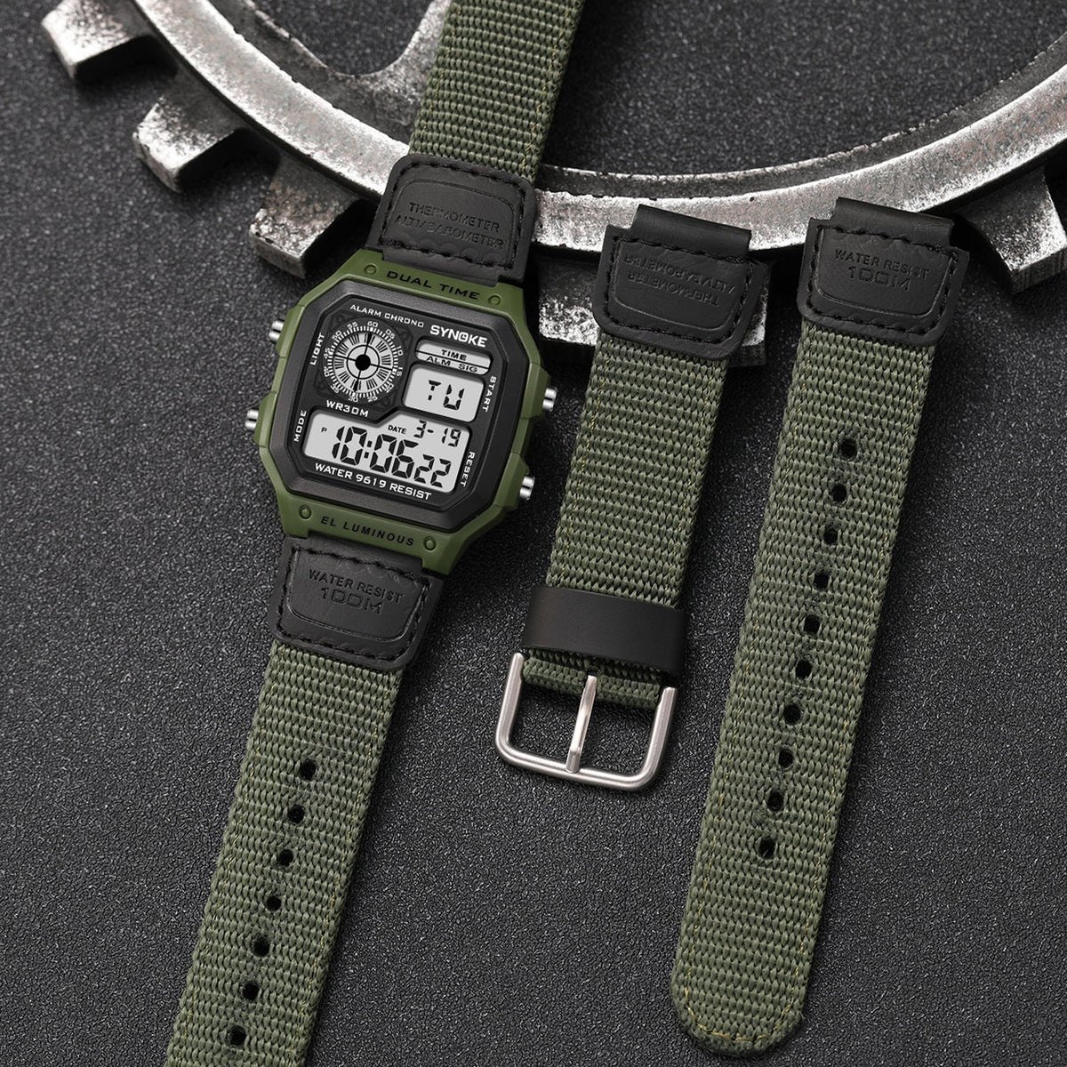 Retro Electronic Watch Luminous Waterproof Sports Men&