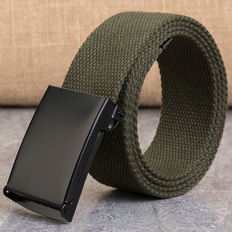Snap-Clasp Canvas Mens Candy-Colored Belt