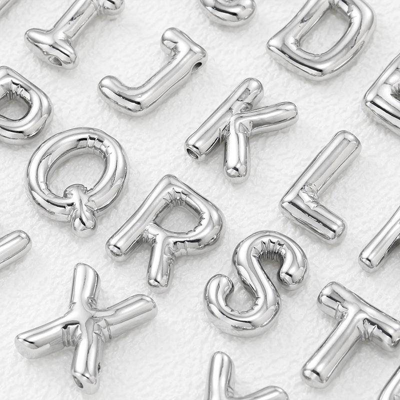 Copper Bubble Letter Pendant Necklace for Stylish Charm