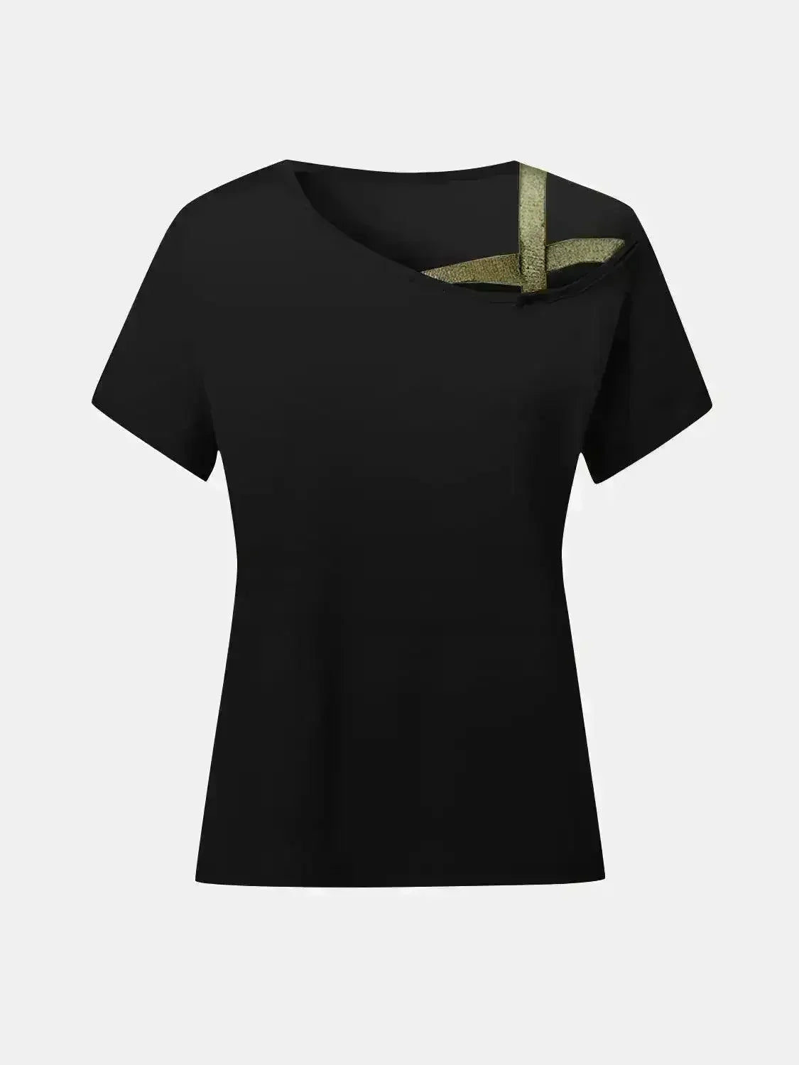 Asymmetrical Neck T-Shirt – Modern Basic with Edge