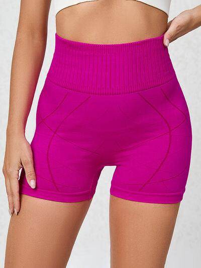 High Waist Active Shorts for Women with Stretch Fabric
