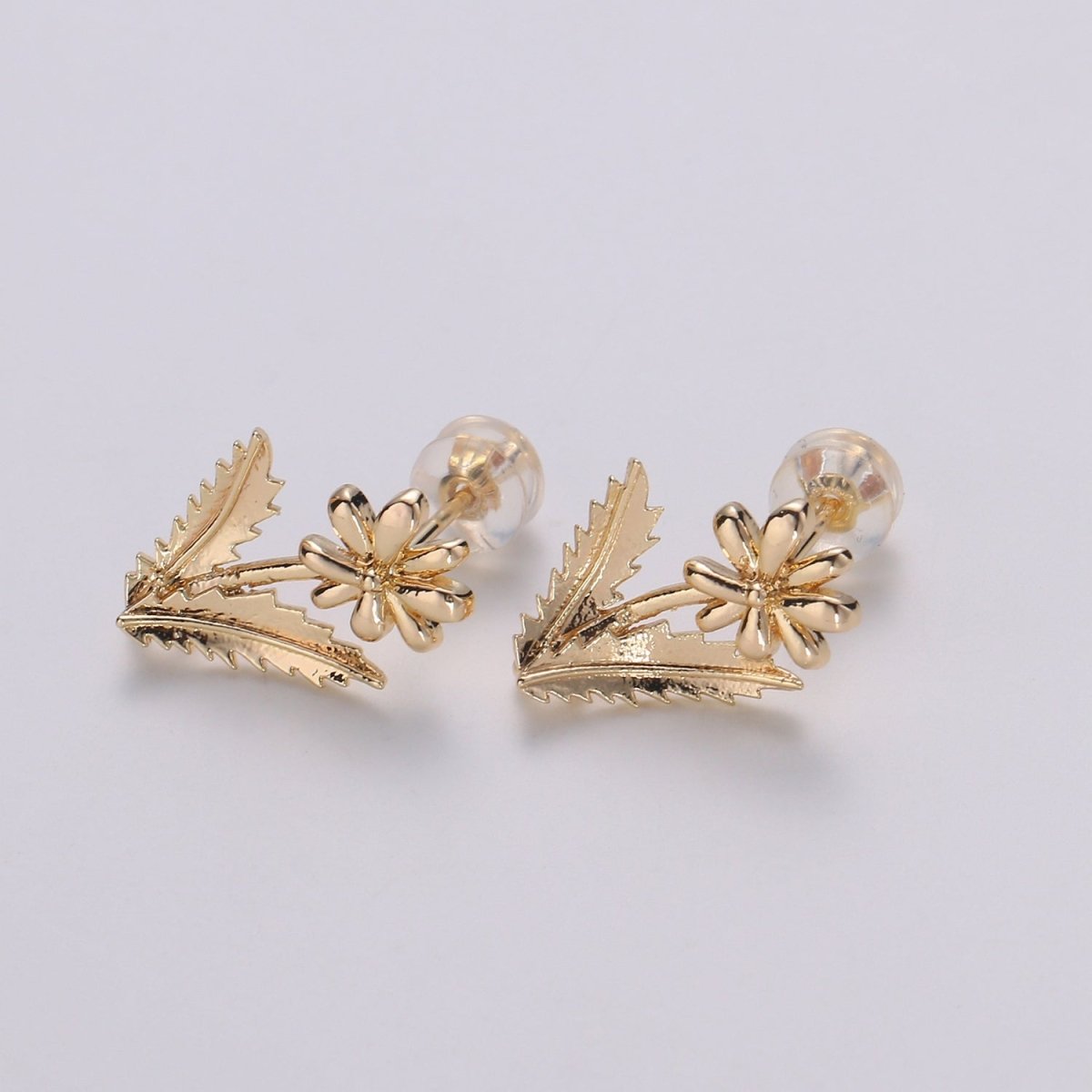 1 Pair Flower Gold Filled Studs L-016