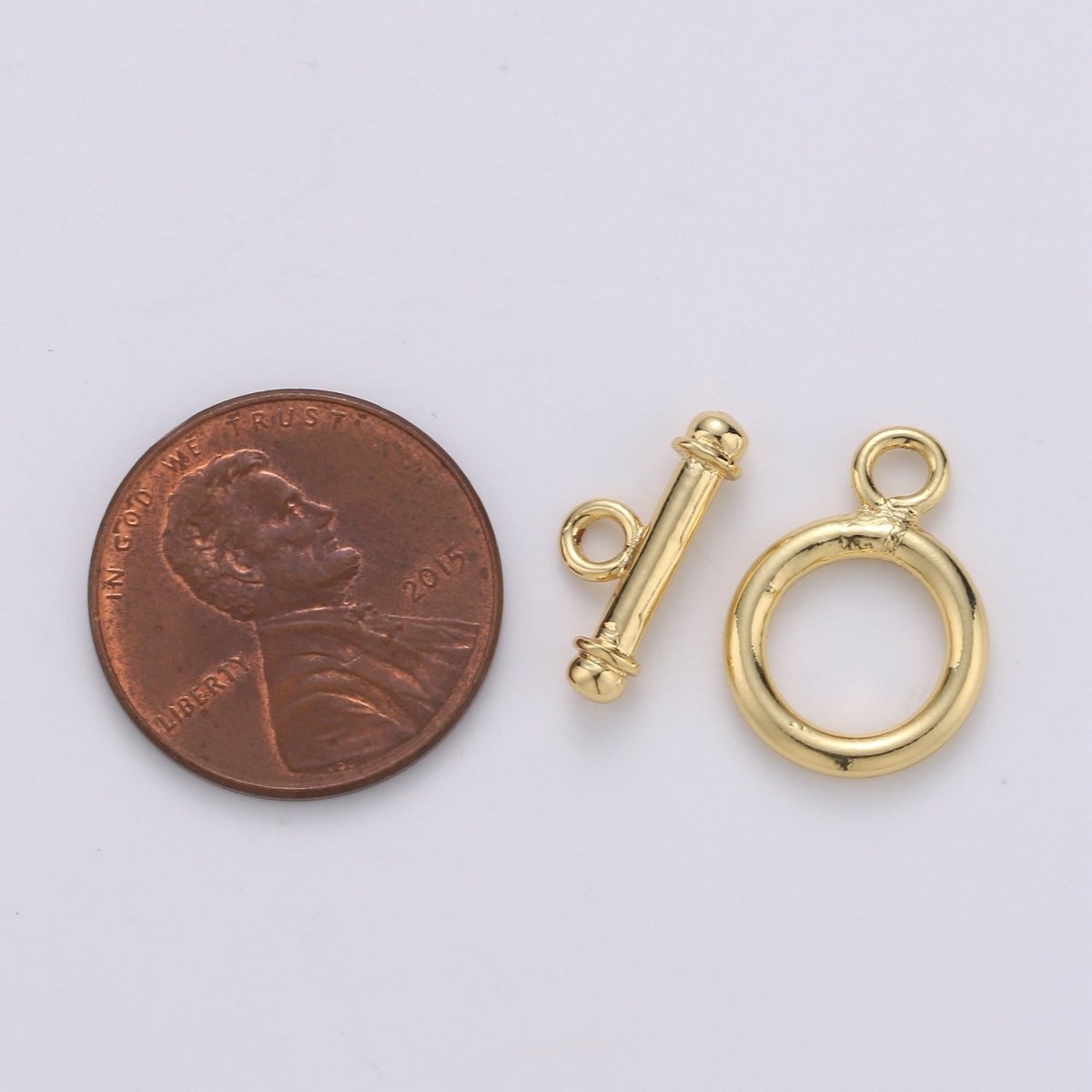 1 set Simple Gold Toggle Clasp For Necklace Bracelet DIY Jewelry Making L-056