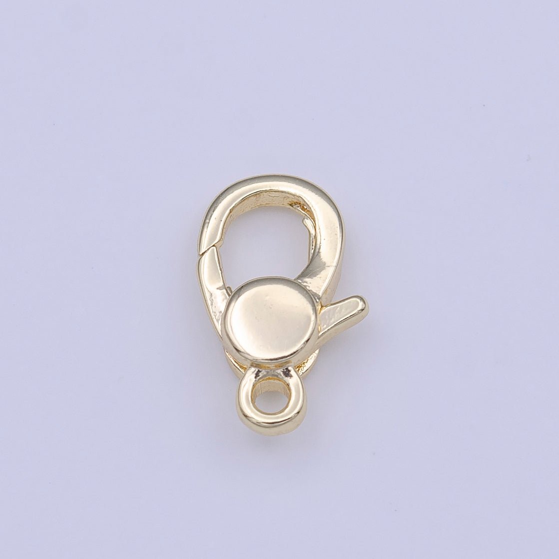 10.6mm Rounded Gold Lobster Clasps Closure Jewelry Making Supply | K-273