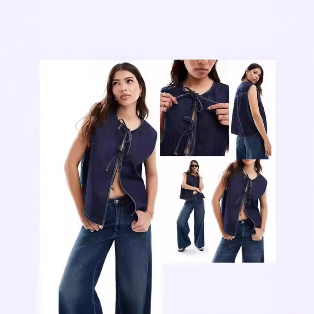 Fashion Rope Sleeveless Women&