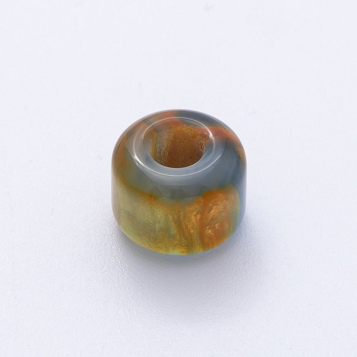 10pcs 12.5mm Blue, Pink, Grey, Yellow, Brown Glitter Acrylic Resin Rondelle Bead | B549 - B851