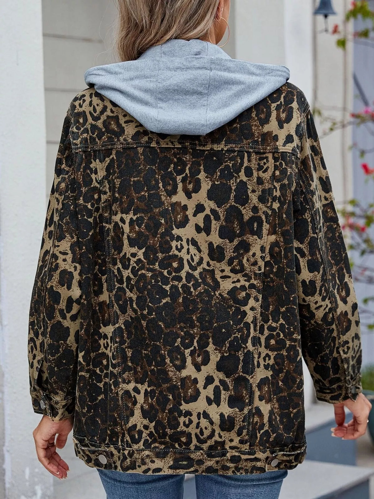 Button Up Long Sleeve Denim Jacket