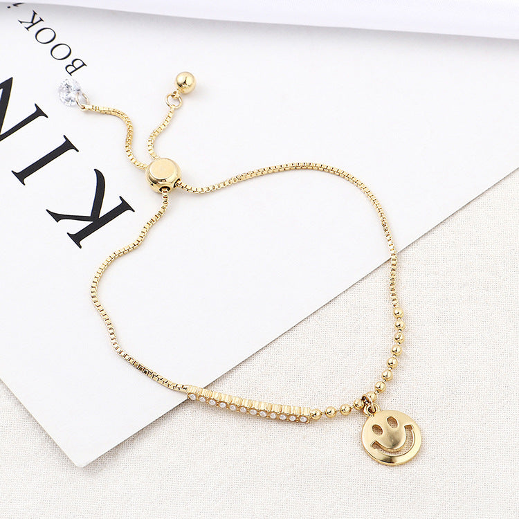 Western Fashion Simple Smiley Bracelet Women&