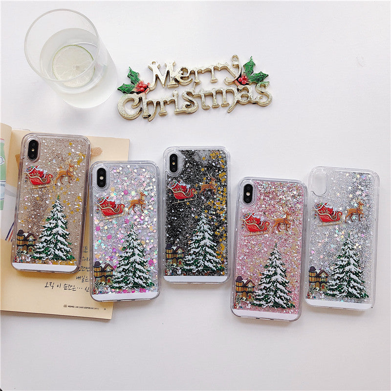 Compatible With , Santa Claus Christmas Tree Quicksand Shell