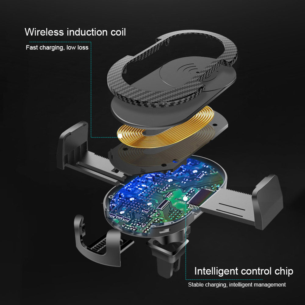 PURERADIAN Tm Wireless Fast Charge Car Phone Holder