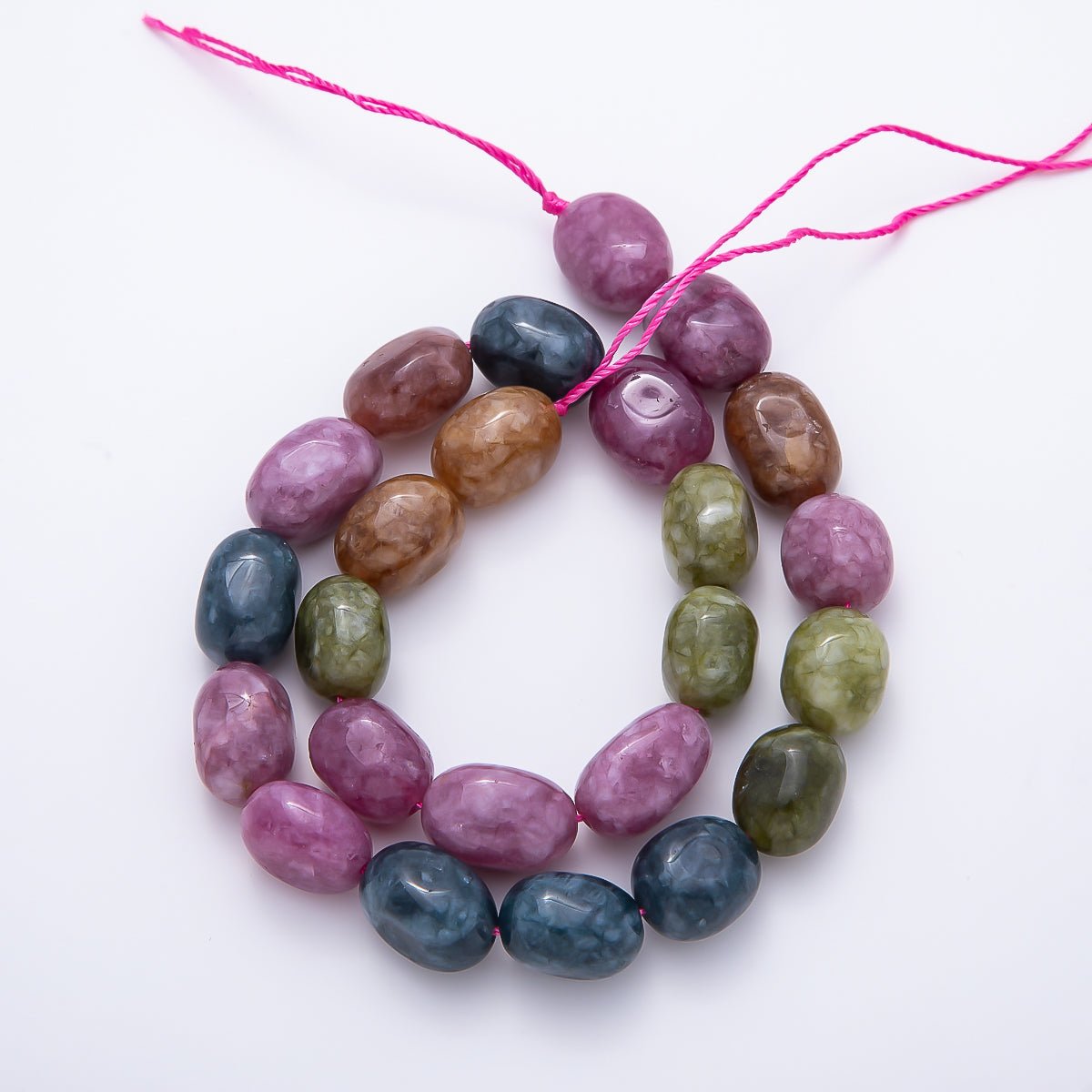 12mm Aventurine, Pink Quartz, Carnelian, Amethyst, Peridot, Tourmaline Oval Gemstone Bead Strand Finding | WA-00269