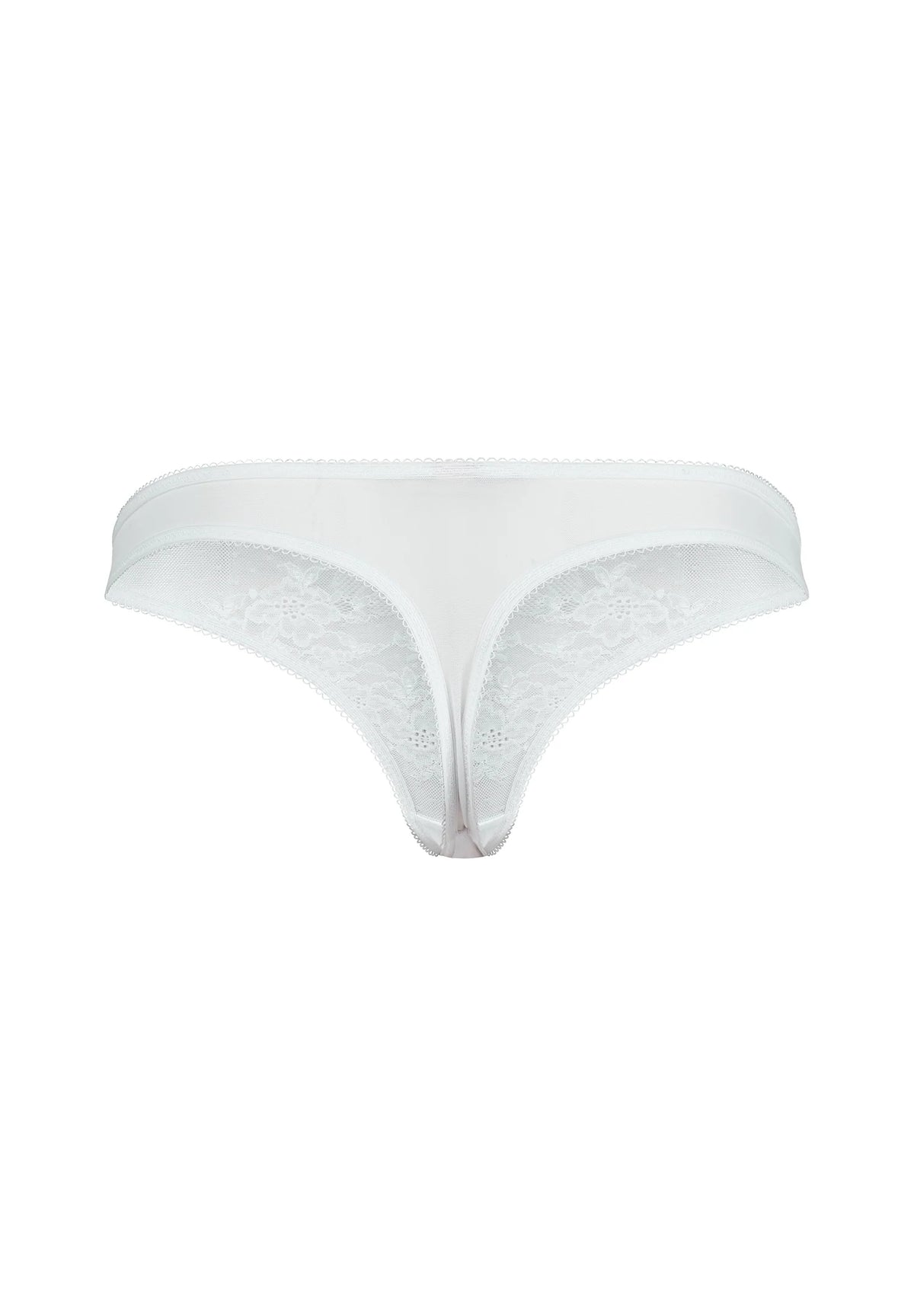 Gossard Glossies Lace White Sheer Thong Panty