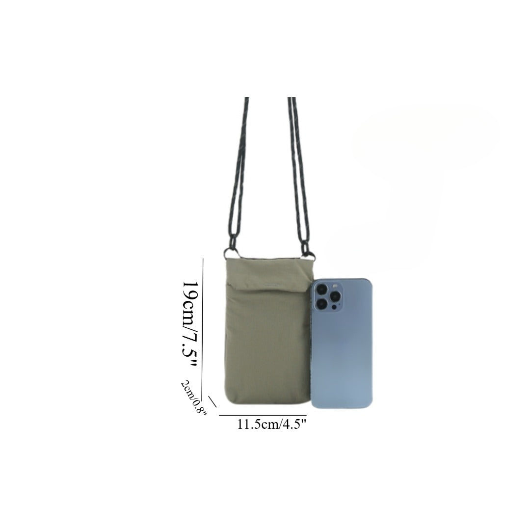 Portable mobile phone bag unisex, multi-functional large-capacity Crossbody bag, casual simple shoulder small crossbody bag