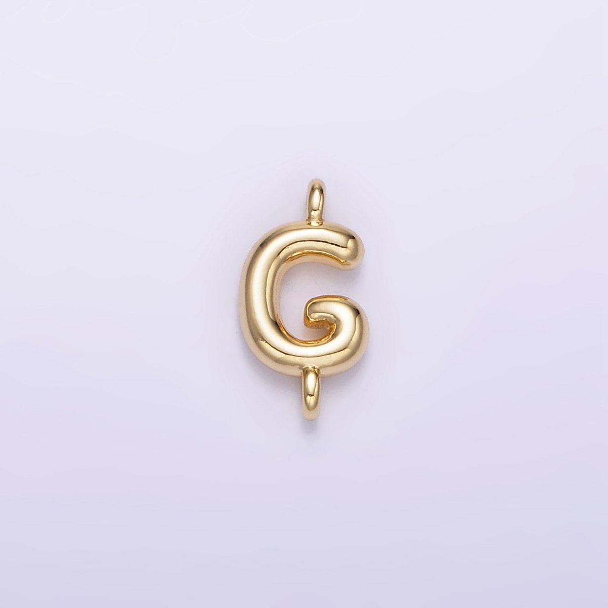 14K Gold Filled 10mm Initial Letter Chubby Balloon Mini Connector | A1539 - A1551