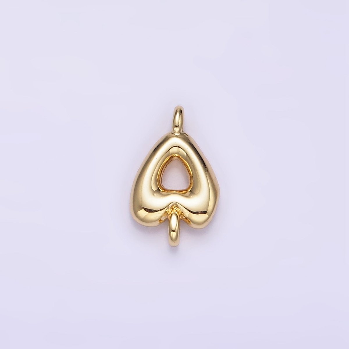 14K Gold Filled 10mm Initial Letter Chubby Balloon Mini Connector | A1539 - A1551