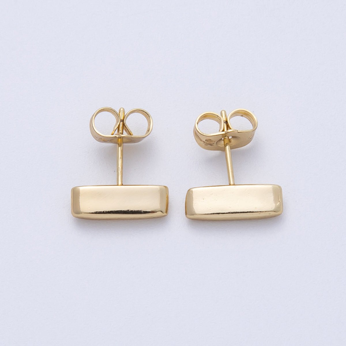 14K Gold Filled 14.5mm Minimalist Rectangular Stud Earrings | Earrings-00026
