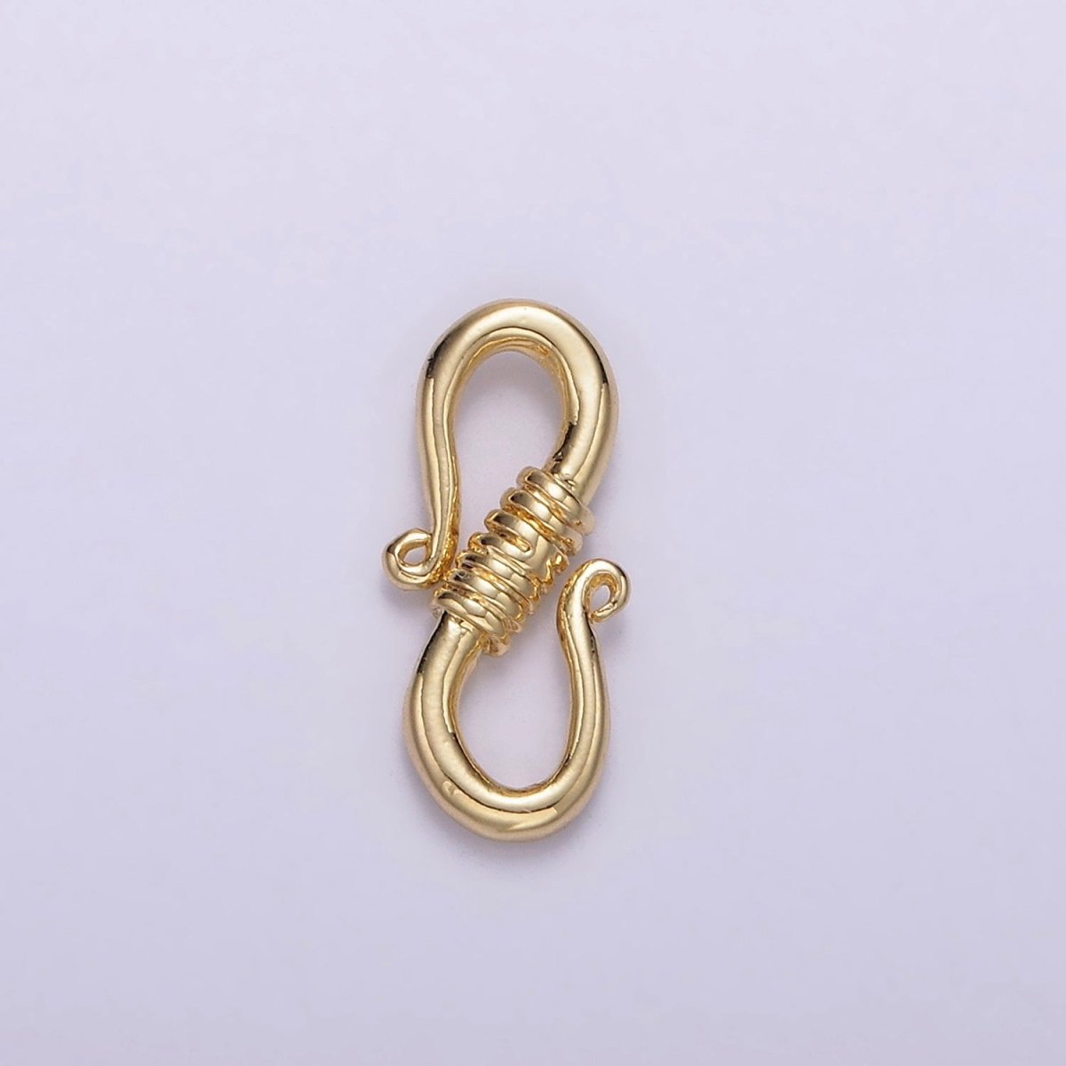 14K Gold Filled 15mm Curved Tied S-Hook Clasps Closure Jewelry Supply Findings | Z654