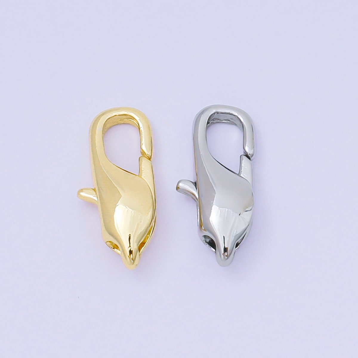 14K Gold Filled 15mm Minimalist Lobster Clasp Closure Finding in Gold & Silver | Z1338
