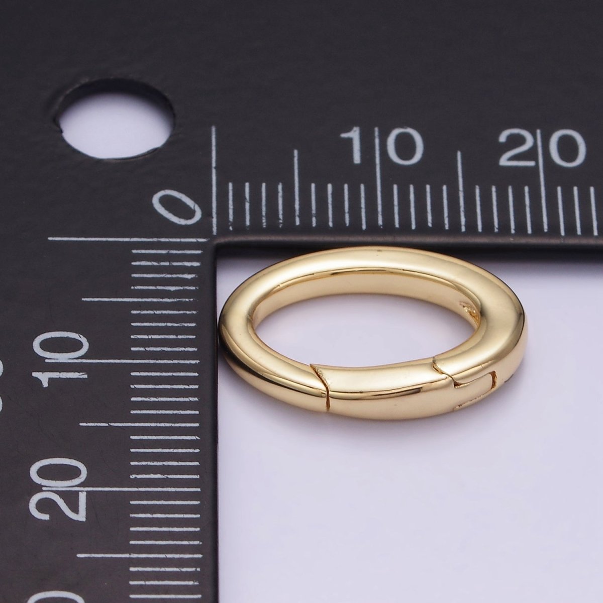 14K Gold Filled 18mm Push Spring Gate Oval Minimalist Findings | Z726