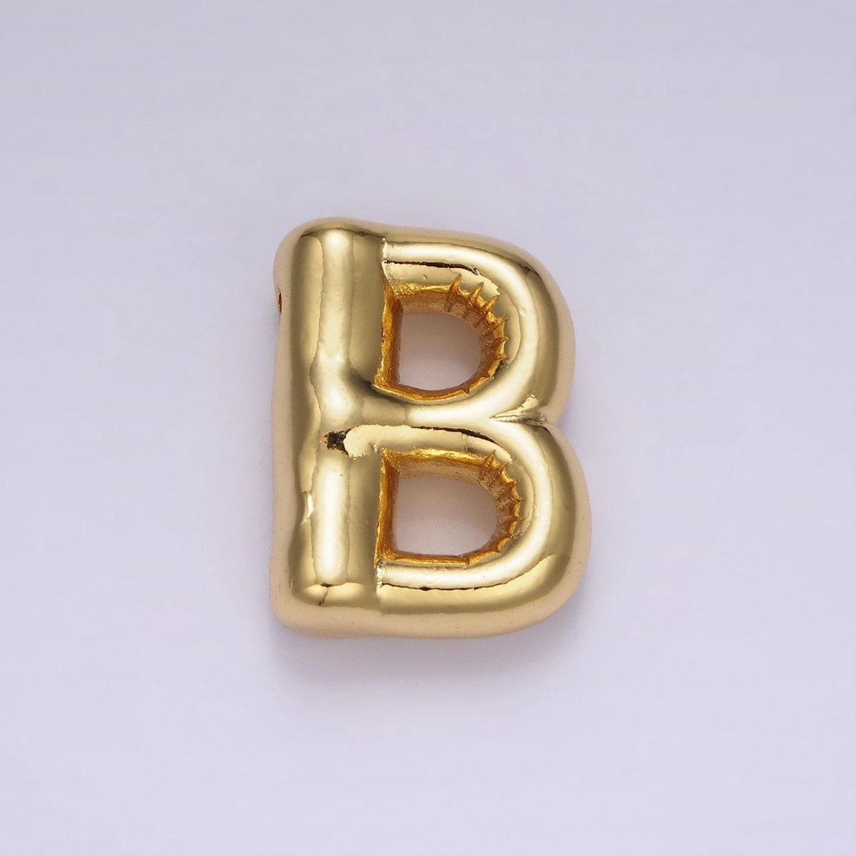 14K Gold Filled 20mm Chubby Balloon Initial Letter Pendant | A1067-A1079