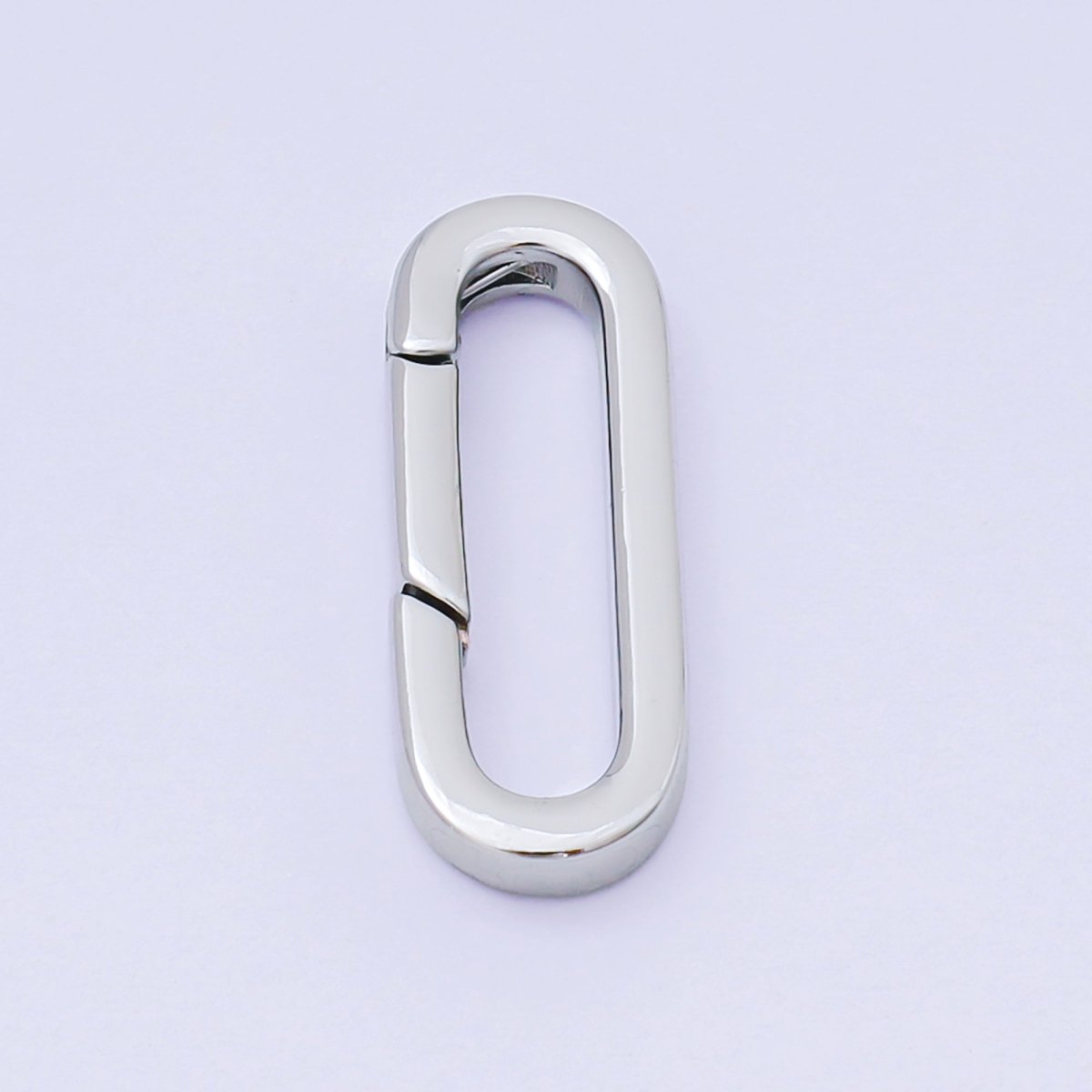14K Gold Filled 21mm Push Gate Long Oval Oblong Closure Finding in Gold & Silver | Z1335