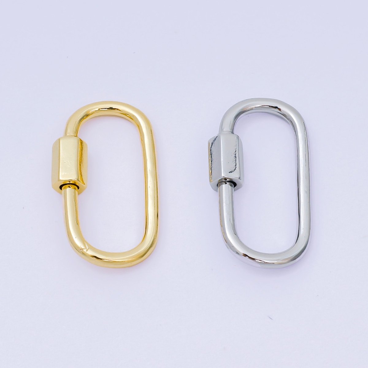 14K Gold Filled 23mm Oblong Oval Carabiner Minimalist Jewelry Findings Supply in Gold & Silver | Z623 Z1293