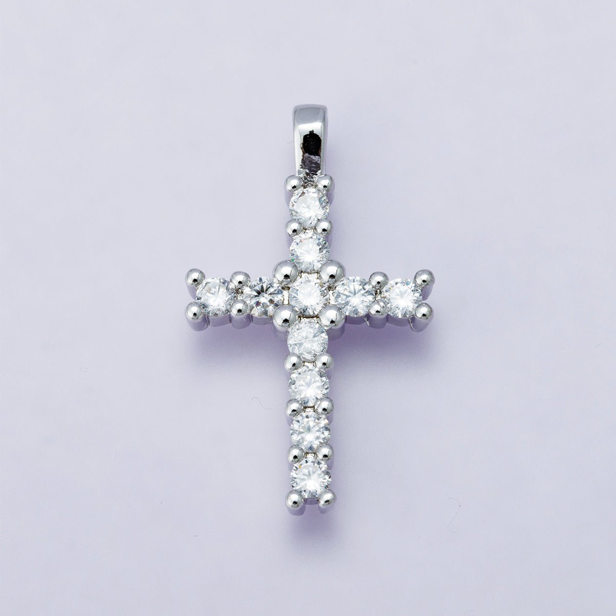 14K Gold Filled 24mm Micro Paved CZ Religious Cross Pendant in Gold, Silver, Rose Gold | H00230