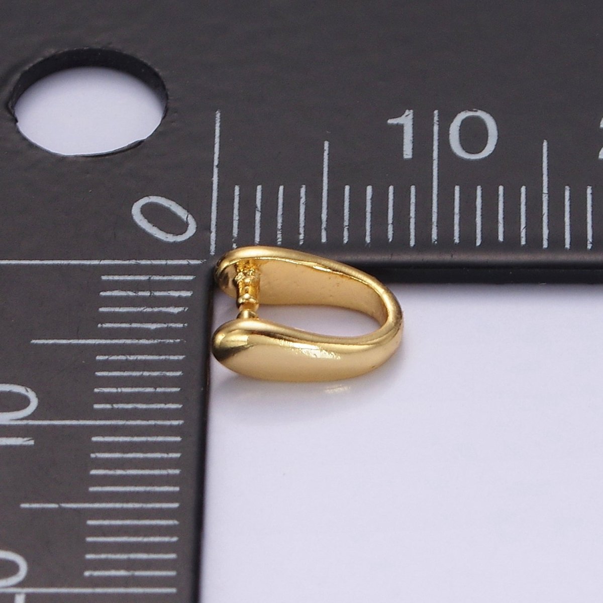 14K Gold Filled 9mm Snap Bail Minimalist Charm Holder Findings | Z584