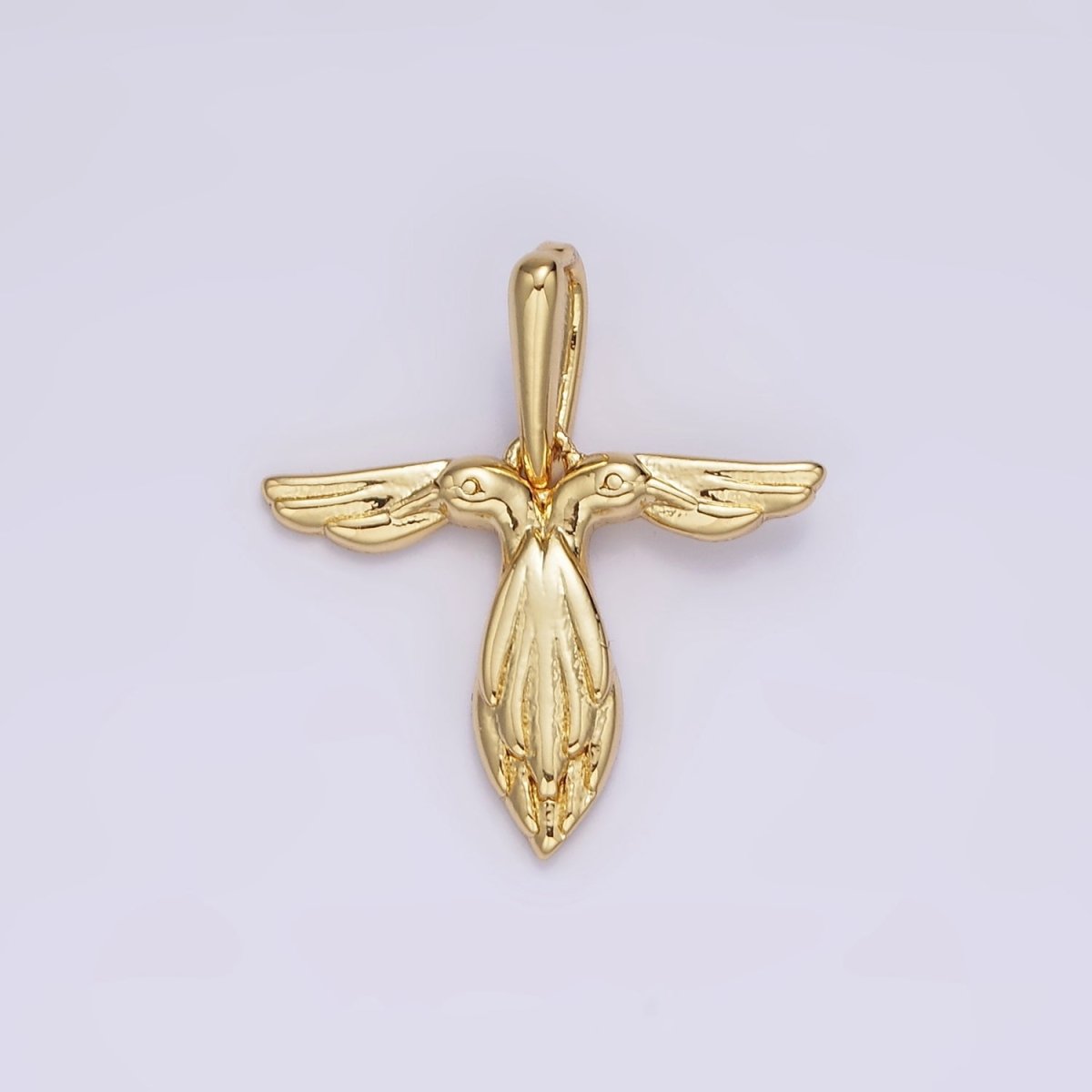 14K Gold Filled A-Z Initial Letter Angel Wings Inspired Charm Personalized Alphabet Pendant | A-976-A-988