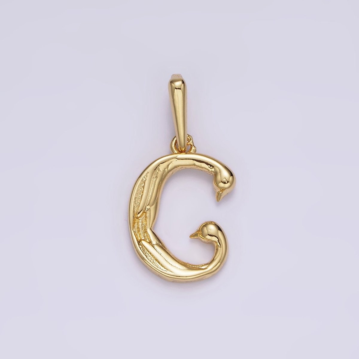 14K Gold Filled A-Z Initial Letter Angel Wings Inspired Charm Personalized Alphabet Pendant | A-976-A-988