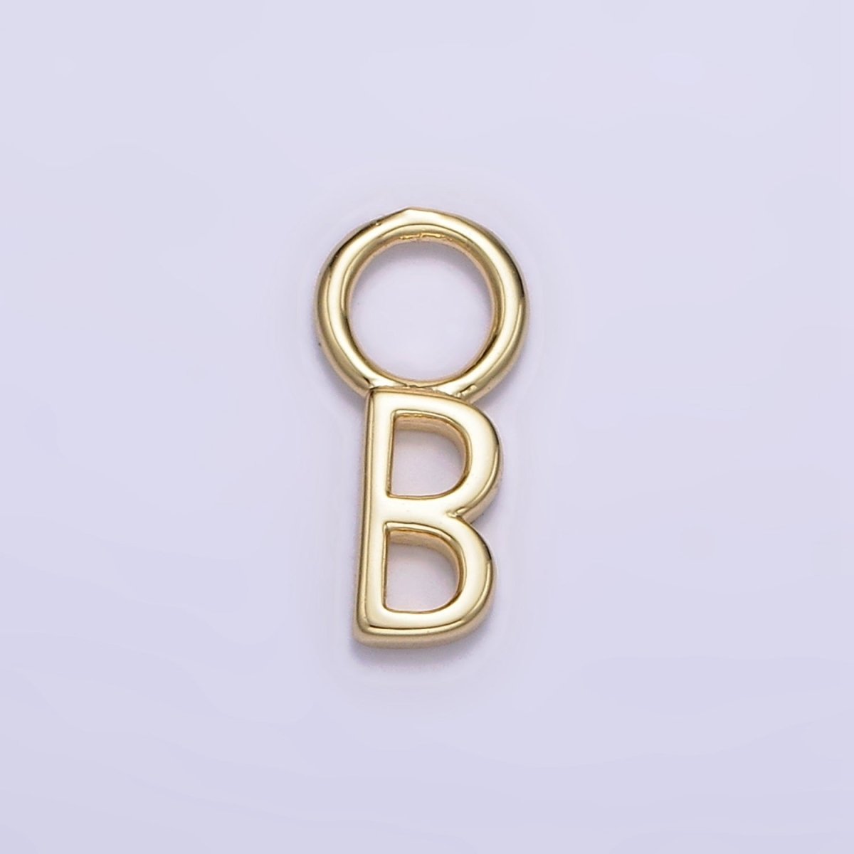 14K Gold Filled A-Z Initial Letters Rounded Bail Personalized Earring Charm | A-989-A-A1001