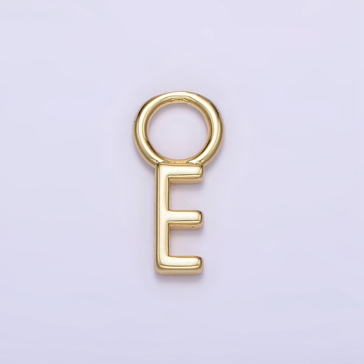14K Gold Filled A-Z Initial Letters Rounded Bail Personalized Earring Charm | A-989-A-A1001