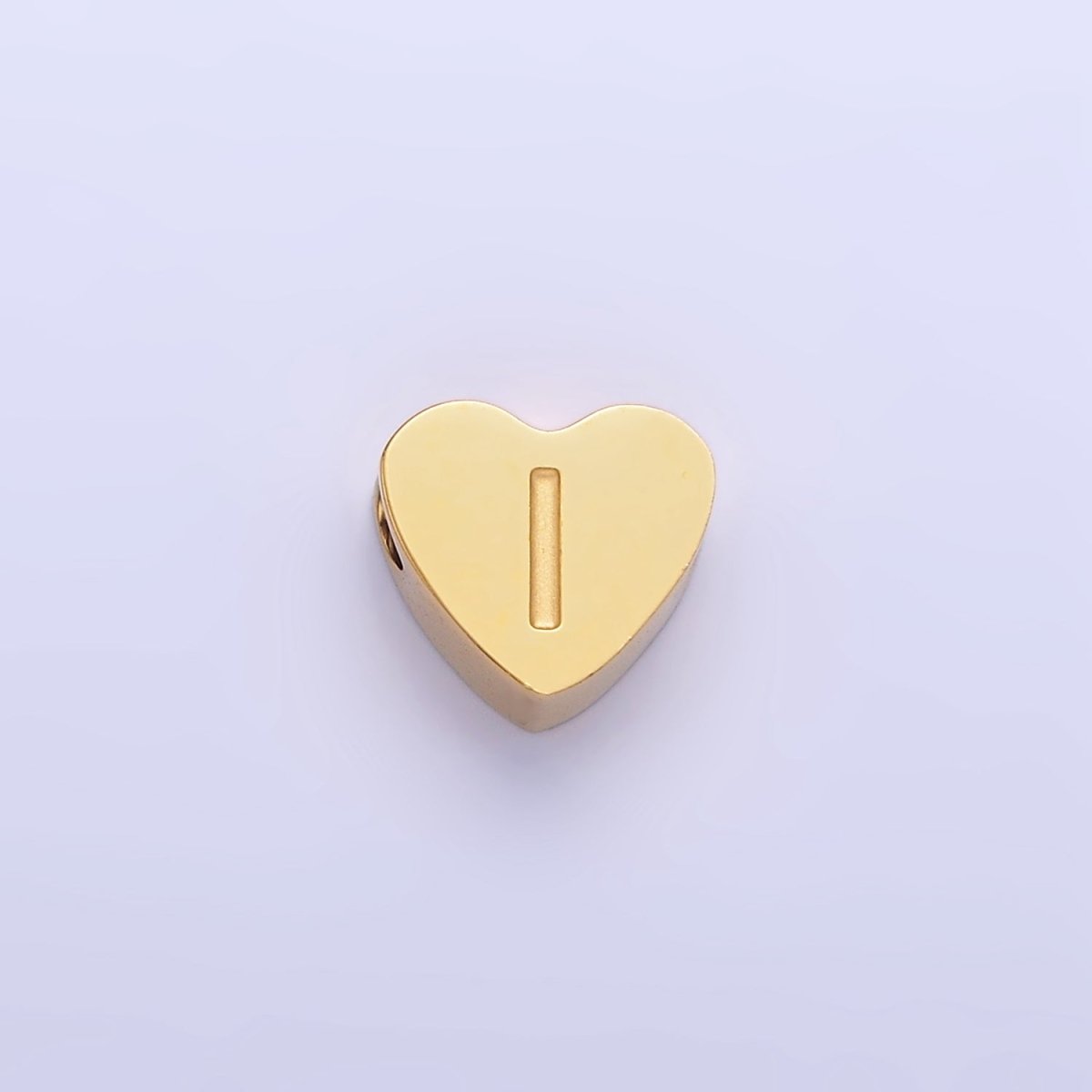 14K Gold Filled Alphabet Letter Engraved Heart Bead | A-A1552-A-A1564