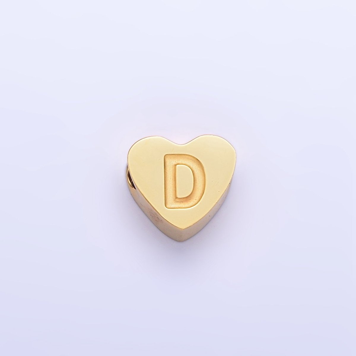 14K Gold Filled Alphabet Letter Engraved Heart Bead | A-A1552-A-A1564