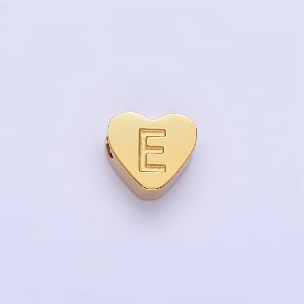 14K Gold Filled Alphabet Letter Engraved Heart Bead | A-A1552-A-A1564