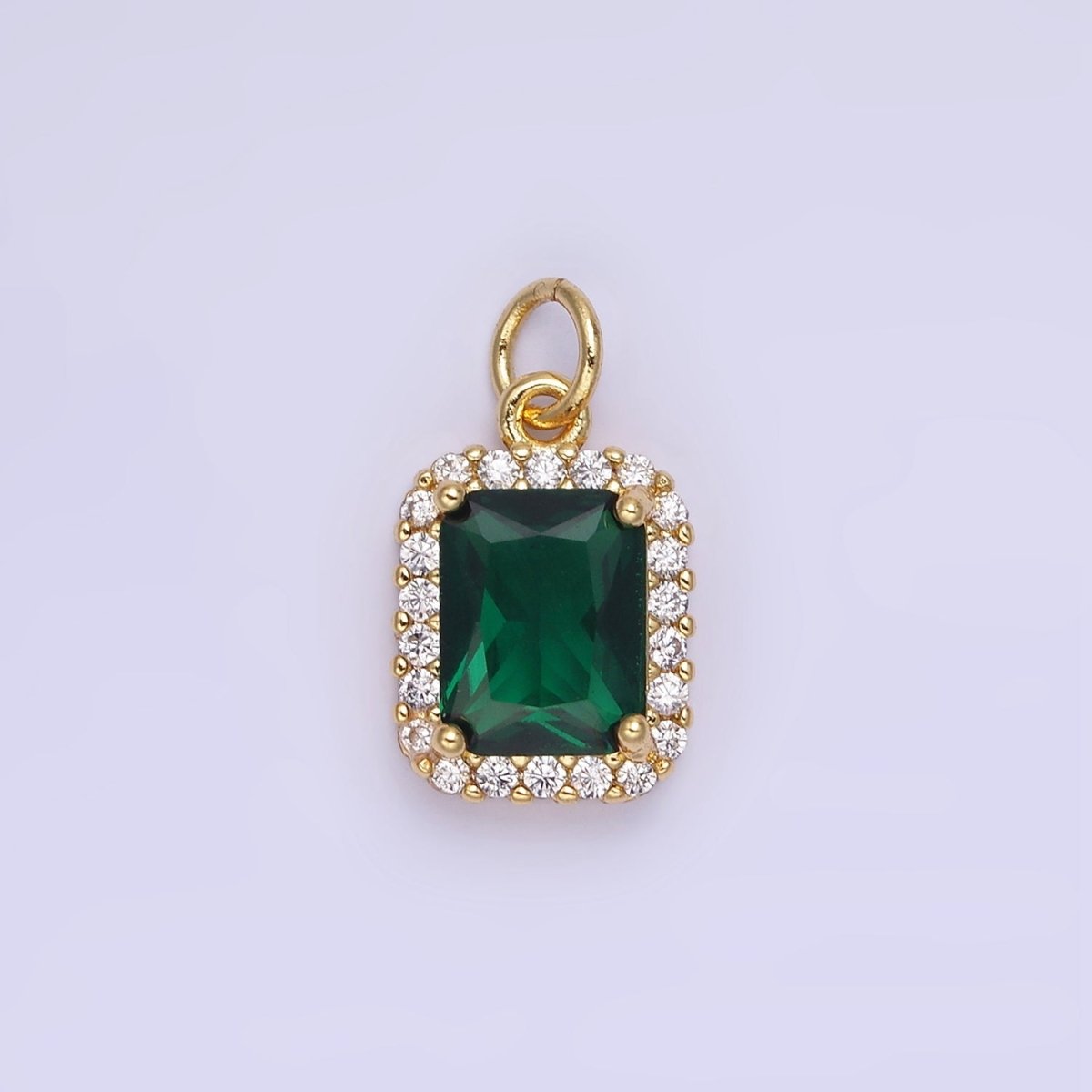14K Gold Filled Baguette CZ Micro Paved Charm | AG756 - AG767