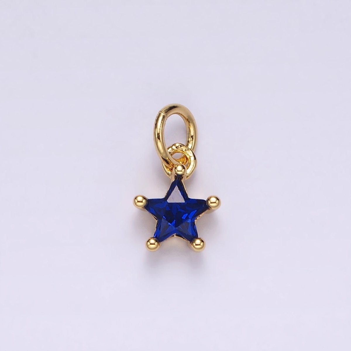 14K Gold Filled Celestial Star CZ Birthstone Personalized Add-On Charm | AG549 - AG560