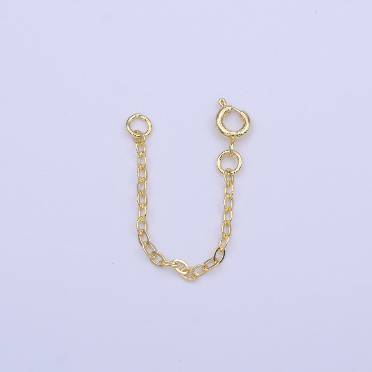 14K Gold Filled Chain Extender with Round Spring Clasps Closure | K-329