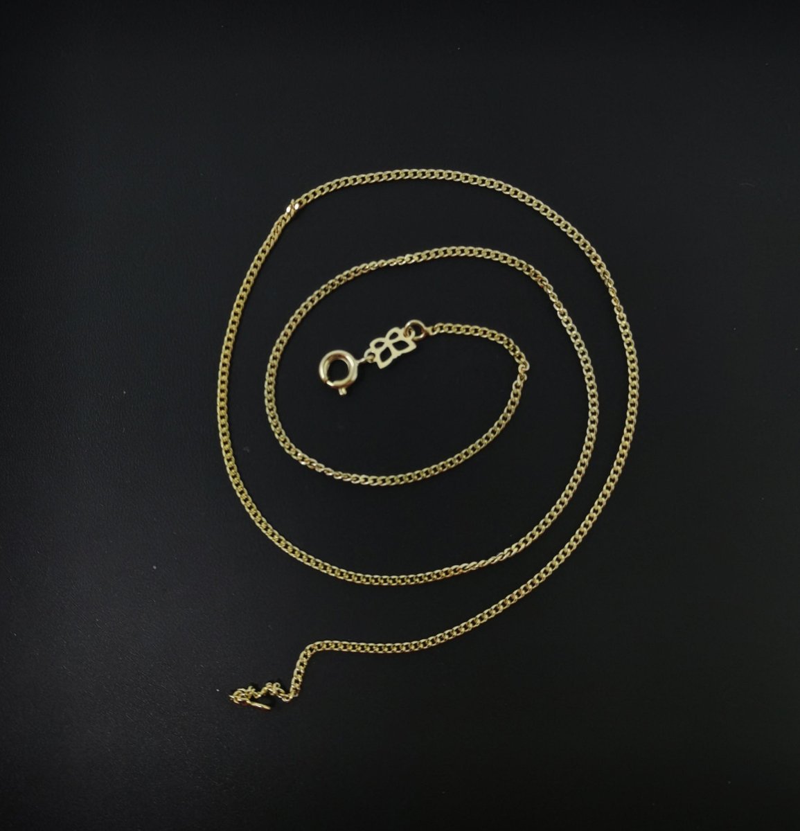 14K Gold Filled Curb Chain Necklace, 17.7 Inch Curb Finished Chain For Jewelry Making, Dainty 2mm Curb Necklace w/ Lobster Clasps | CN-560 Clearance Pricing