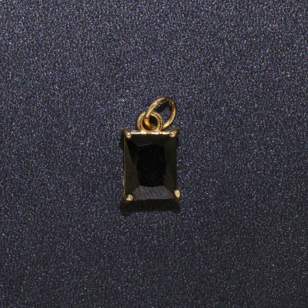 14k Gold Filled Micro Pave CZ Geometric Pendant Charm Emerald Cut Birthstone Add on charm E-881-E-891 C-369