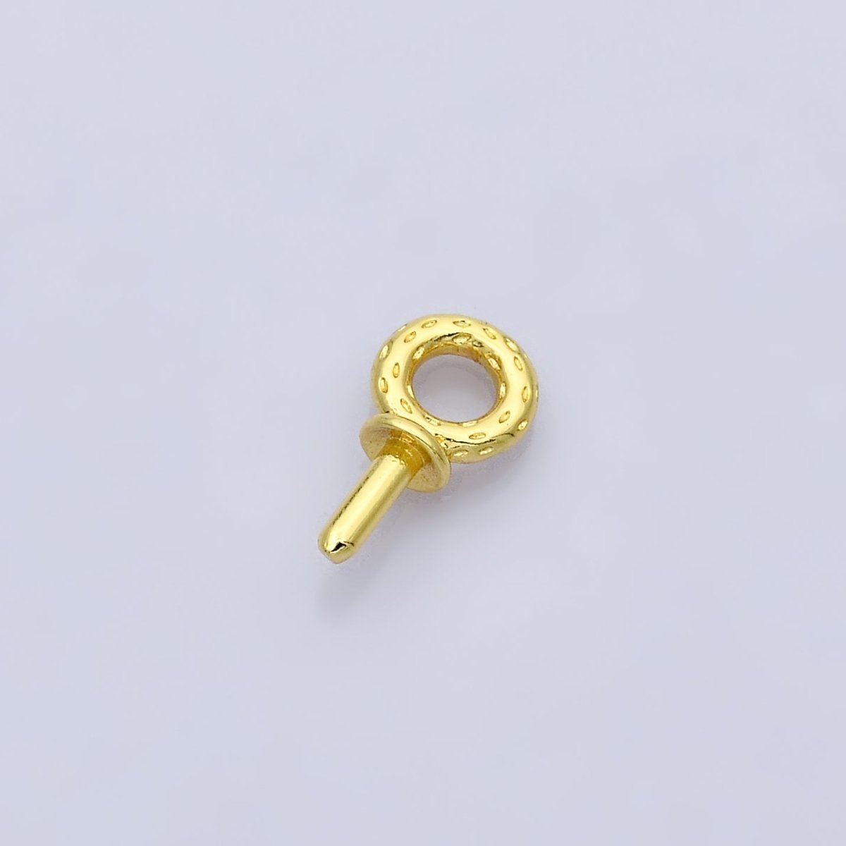 14k gold filled plain peg bail hold for half drill pearl and bead bail charm jewelry findings supplies