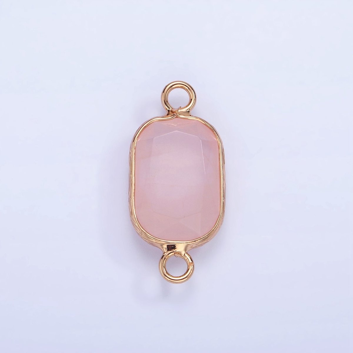 14K Gold Filled Rose Quartz, Clear Quartz, Howlite, Labradorite, Onyx, Amethyst Oval Bezel Connector | G-005 - G-010