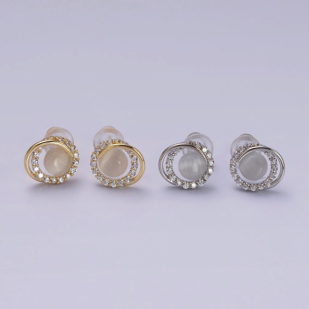 14K Gold Filled White Cat&