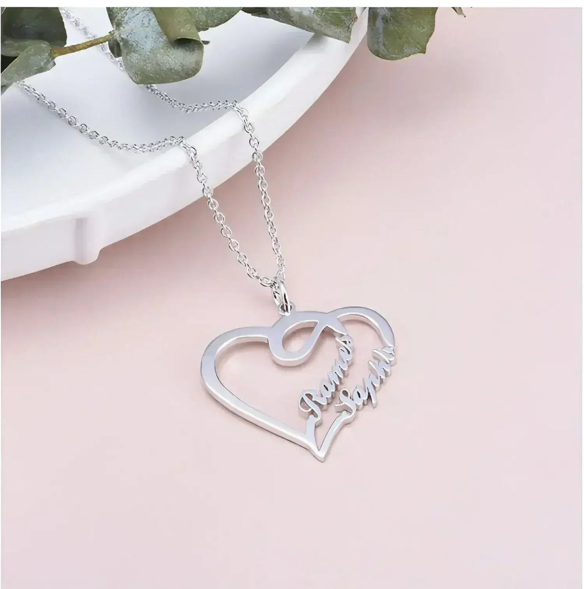 ๐ Eternal Heart Necklace โ 925 Silver Personalized Love Keepsake
