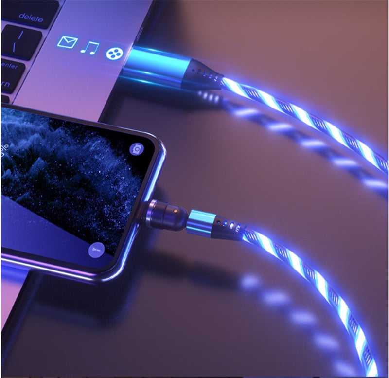 540 Rotate Magnetic 3A Charging Cable USB Type C