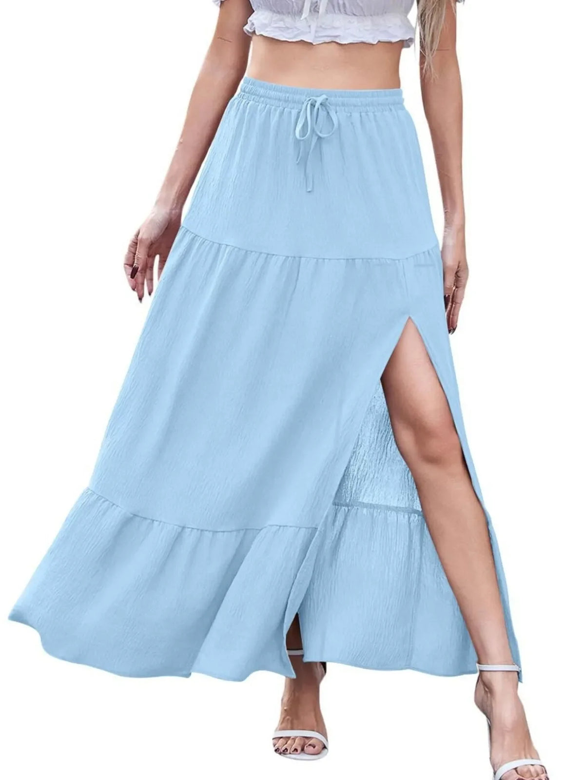 Full Size Slit Maxi Skirt Plus Size