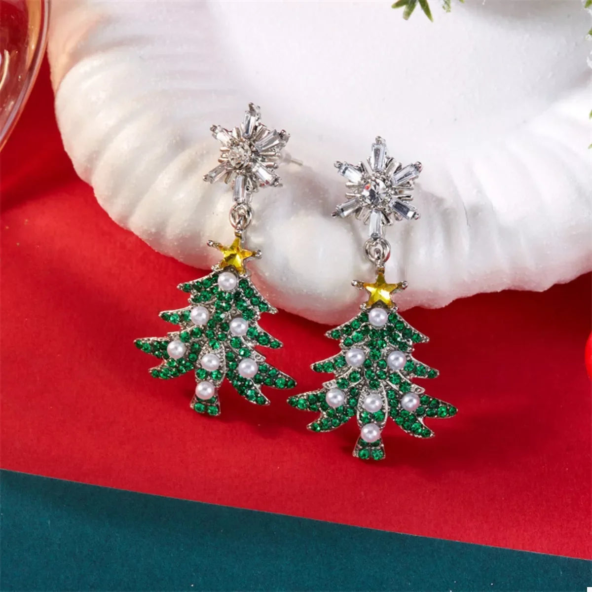 Christmas Tree Drop Earrings